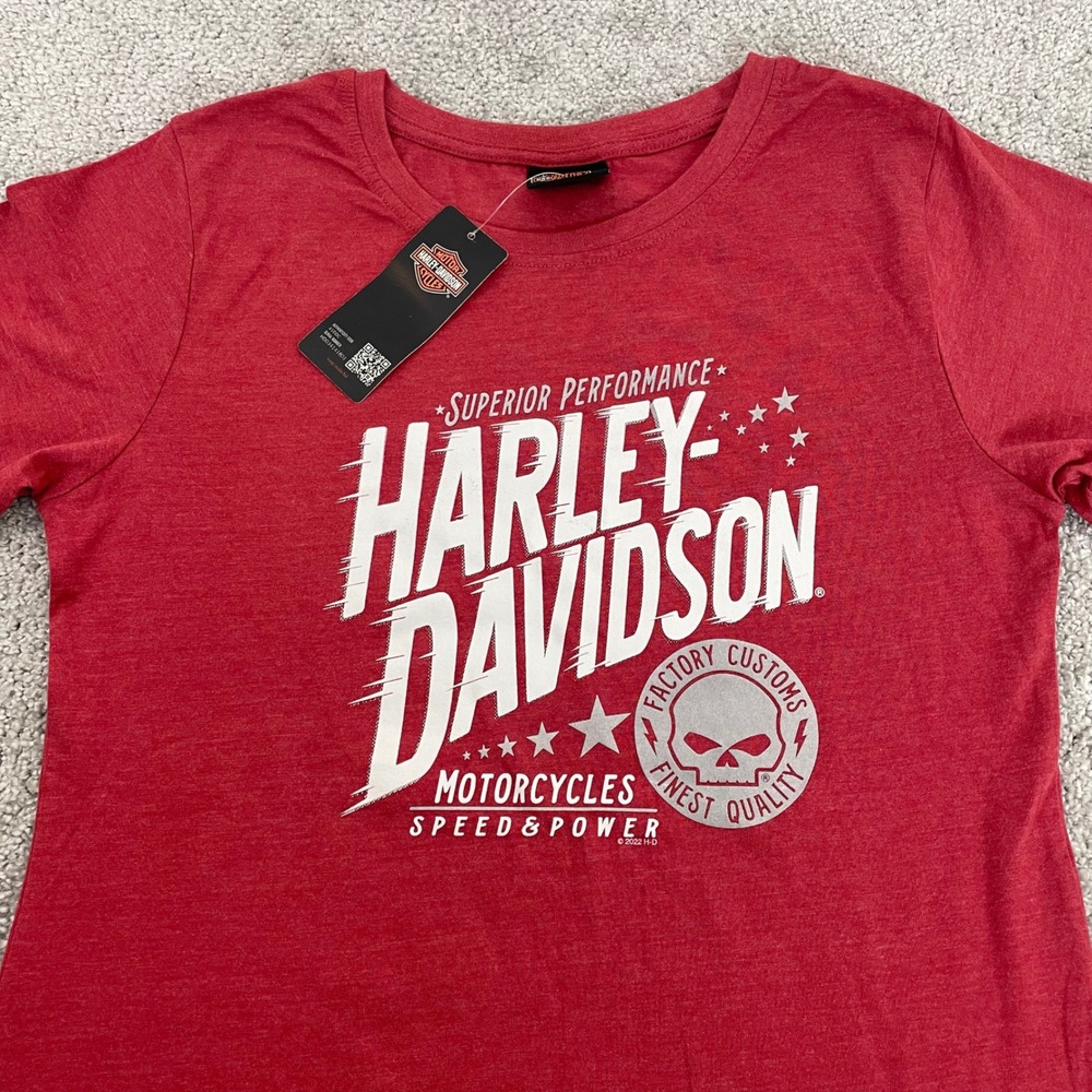 Harley Davidson T Shirt Womens Medium Willie G Skull Biker Orlando NWT